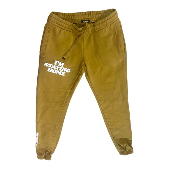 TALENTLESS- IM STAYING HOME SWEATPANTS Sz S Canyon 100% Cotton - Picture 1 of 5